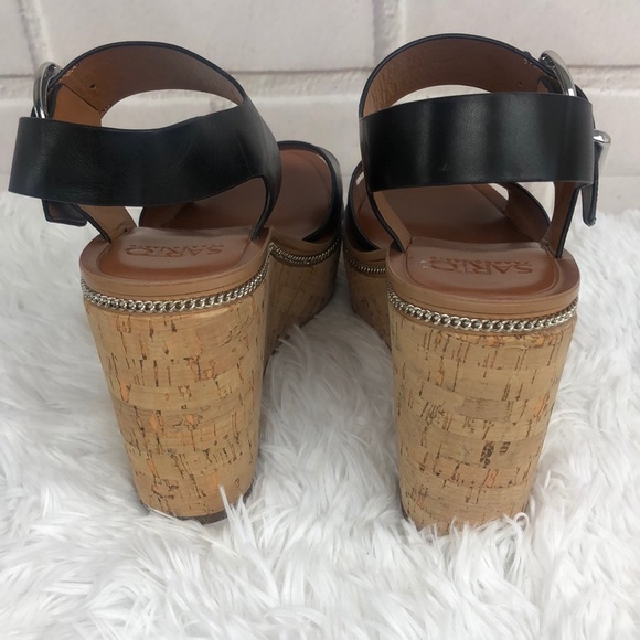 Sarto by Franco Sarto Polly Wedge Black Leather - Picture 5 of 13